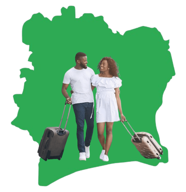 Carte du tourisme en Côte d'Ivoire